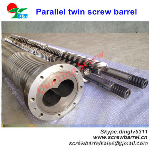 Twin parallèle vis bimétalliques baril pour extrudeuse